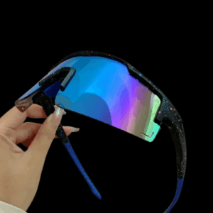 ÓCULOS ESPELHADO KAMMPT, Antirreflexo, UV400 PRETO EFEITO GALAXYA LENTE AZUL