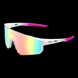 ÓCULOS ESPELHADO Scvcn, Antirreflexo, UV400 BRANCO E ROSA  LENTE COLORIDA