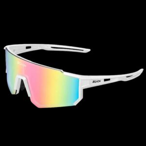 ÓCULOS ESPELHADO Scvcn, Antirreflexo, UV400 BRANCO LENTE AMARELA E ROSA