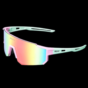 ÓCULOS ESPELHADO Scvcn, Antirreflexo, UV400 ROSA E VERDE LENTE COLORIDA